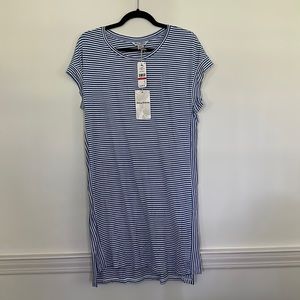 Tommy Bahama White and Navy Striped Women's Dress no tags